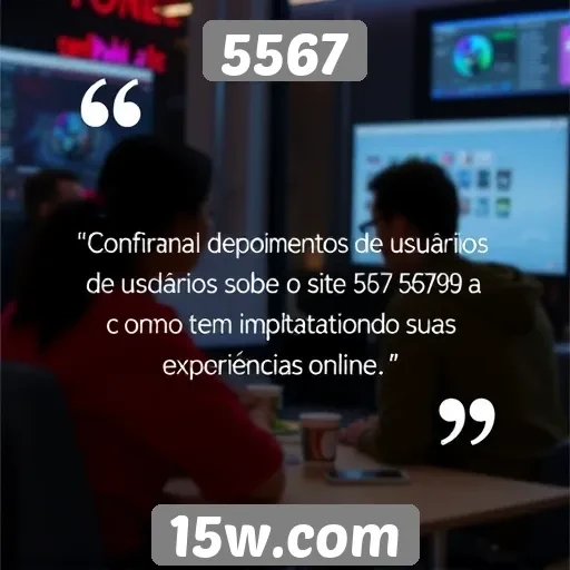 Depoimentos de usuários sobre o site 5567